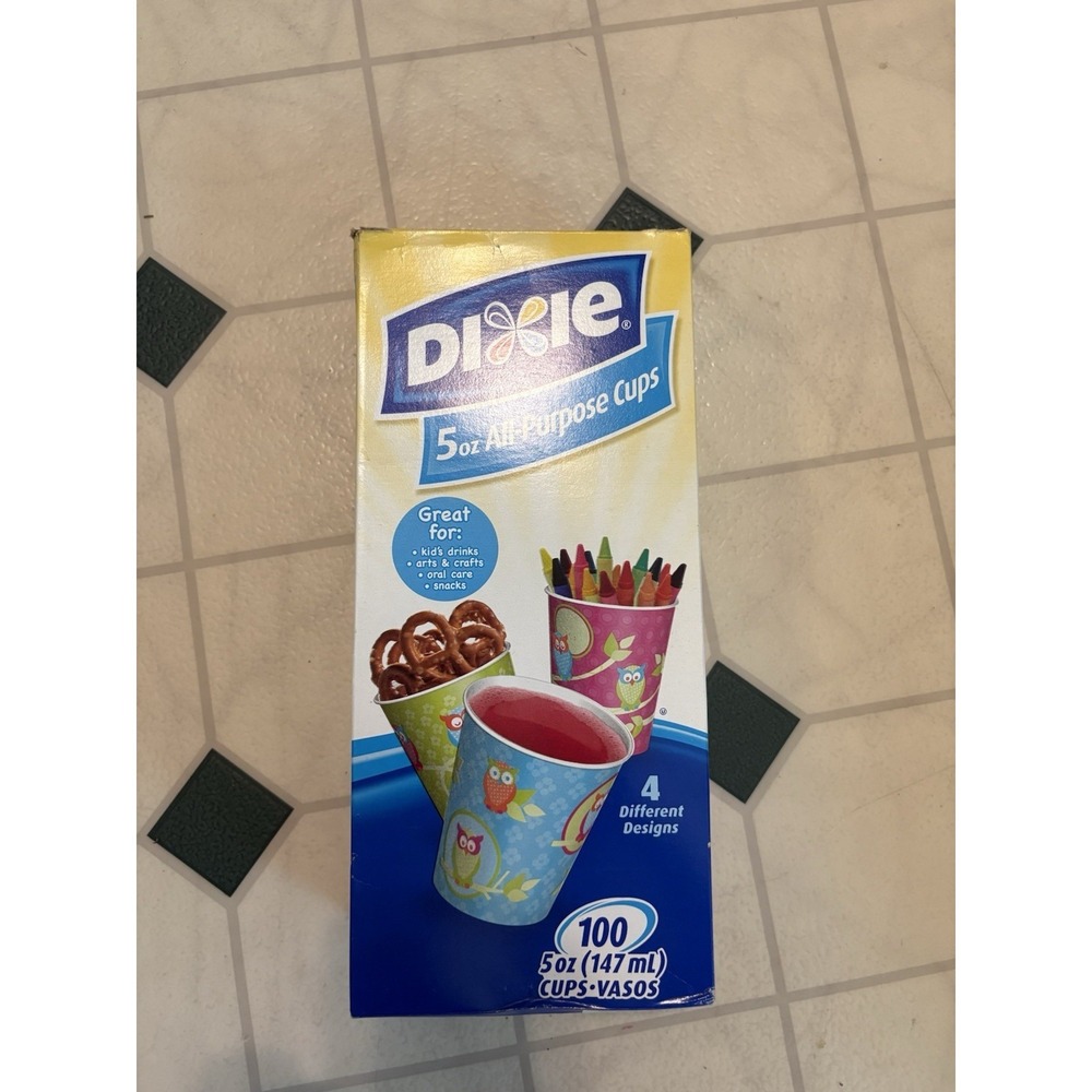 Dixie Cup Owl 5 oz All Purpose Disposable Cups Mixture Designs 2012, 1986
